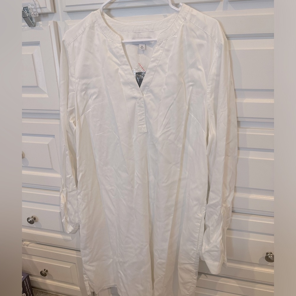 Kim Rogers heavy weight cover up/dress in white